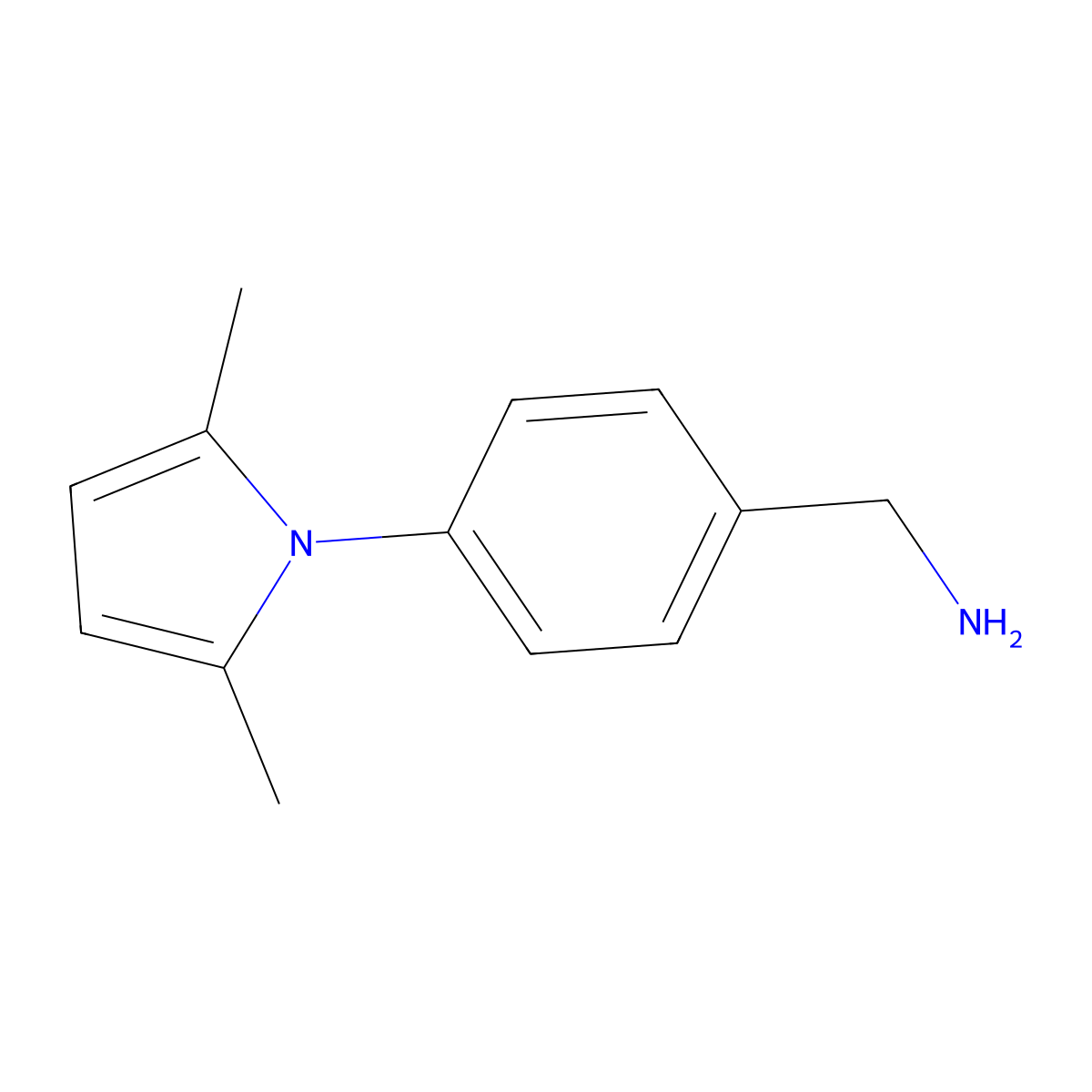 [4-(2,5-dimethyl-1H-pyrrol-1-yl)phenyl]methanamine molecular structure, CAS 1182799-61-6