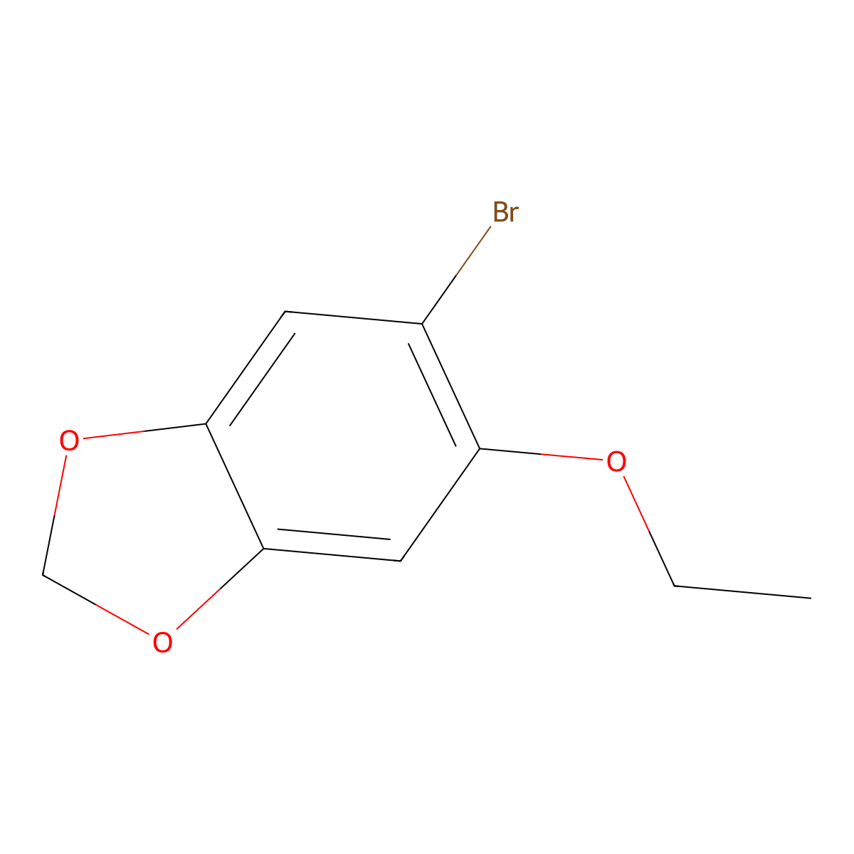 5-Bromo-6-ethoxy-1,3-benzodioxole molecular structure, CAS 118280-62-9