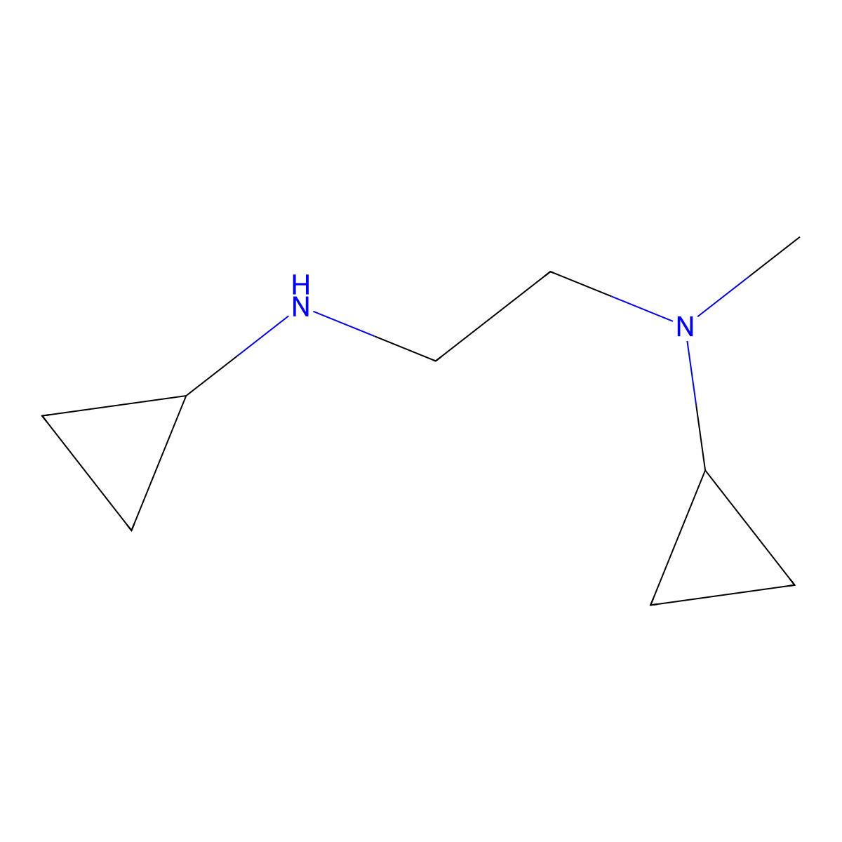 N-{2-[cyclopropyl(methyl)amino]ethyl}cyclopropanamine molecular structure, CAS 1182800-77-6
