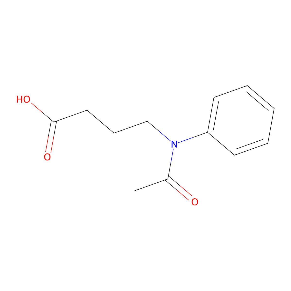 4-(N-phenylacetamido)butanoic acid molecular structure, CAS 1182803-72-0