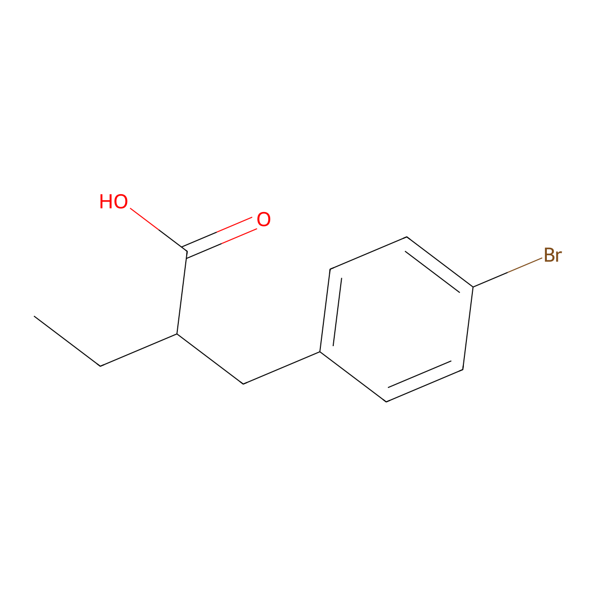 2-(4-Bromobenzyl)butanoic acid molecular structure, CAS 1182819-88-0