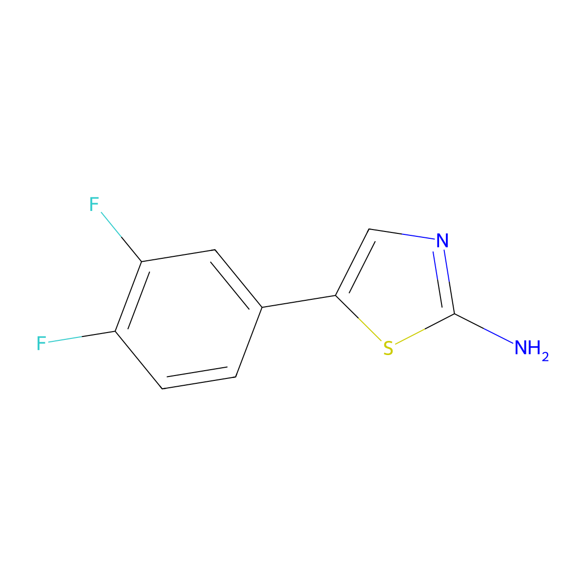 5-(3,4-Difluorophenyl)thiazol-2-amine molecular structure, CAS 1182820-77-4