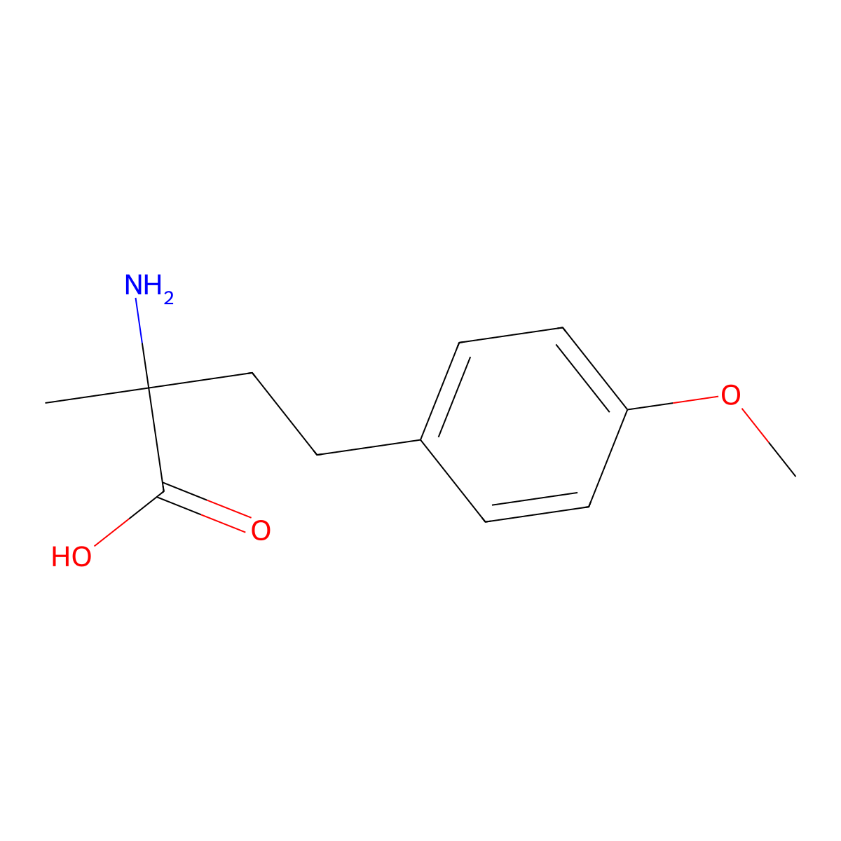 2-Amino-4-(4-methoxyphenyl)-2-methylbutanoic acid molecular structure, CAS 1182826-16-9