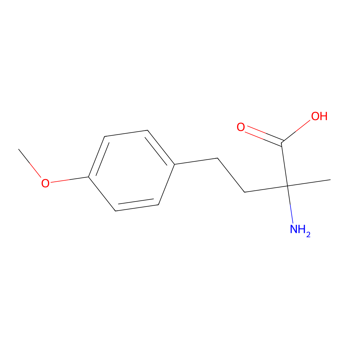 2-Amino-4-(4-methoxyphenyl)-2-methylbutanoic acid molecular structure, CAS 1182826-16-9
