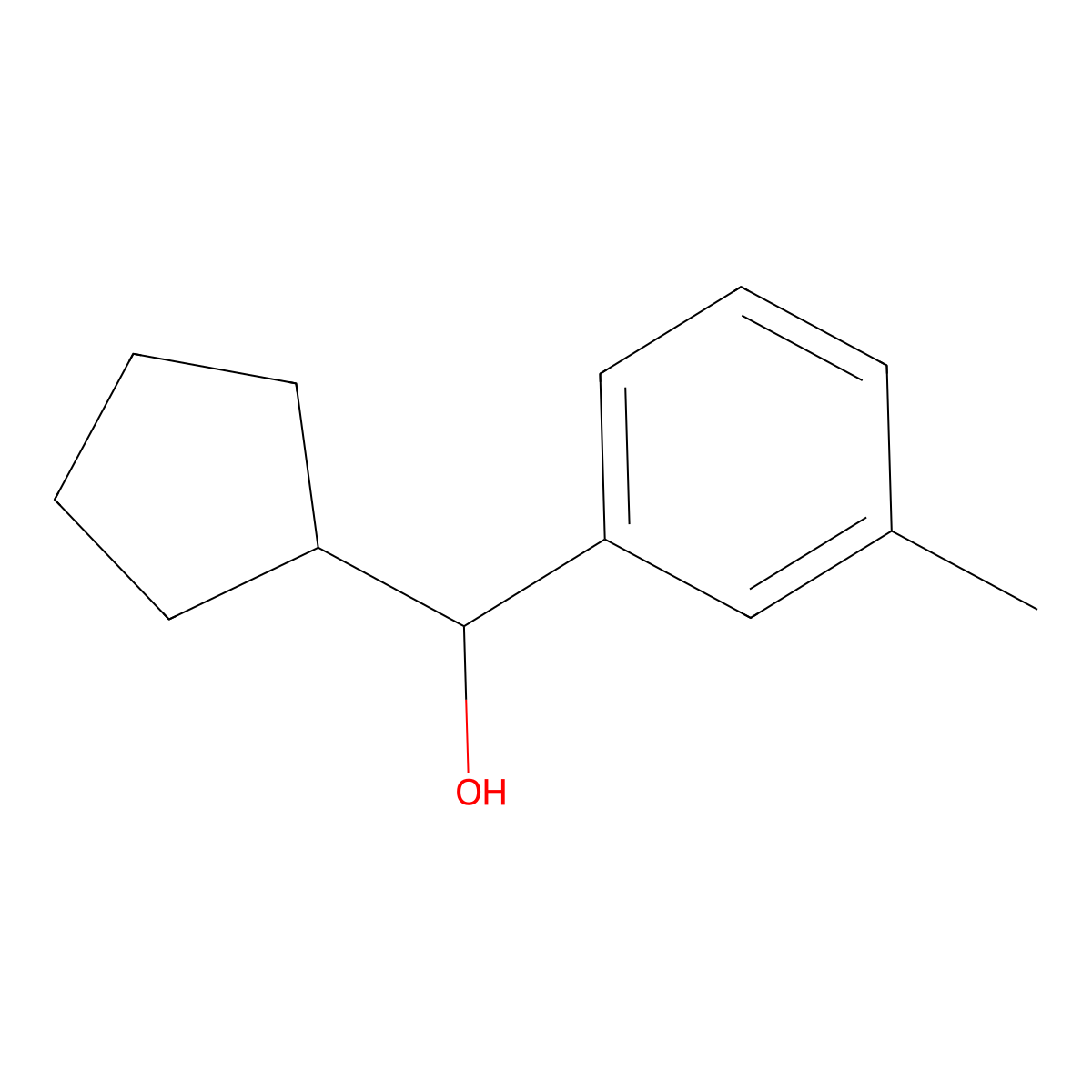 Cyclopentyl (3-methylphenyl)methanol molecular structure, CAS 1182828-21-2