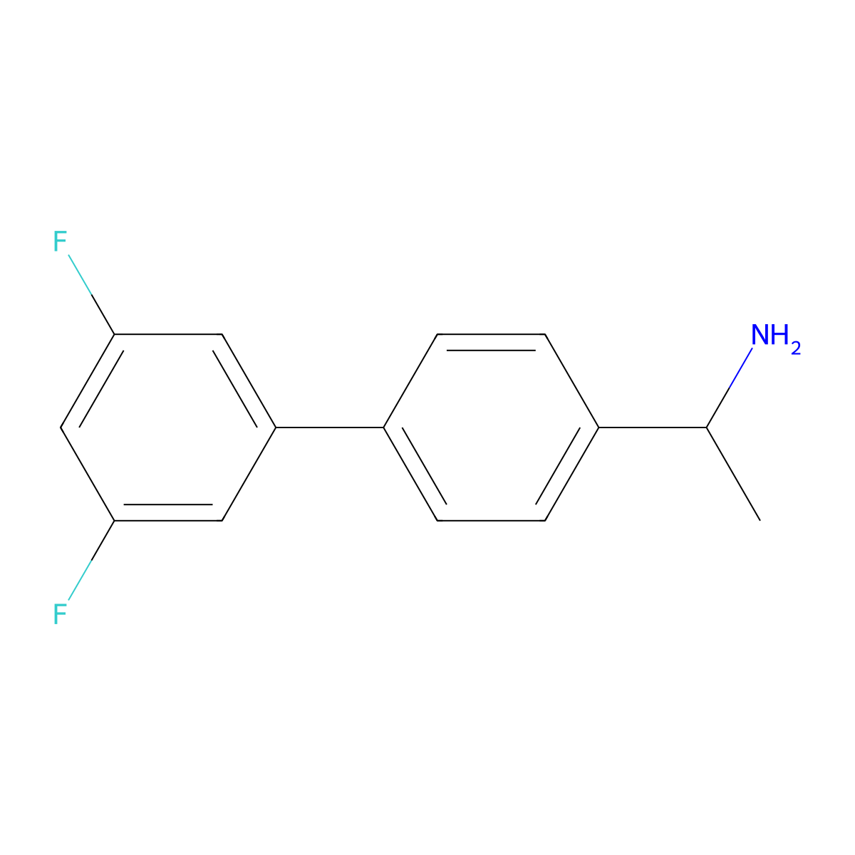 1-(3',5'-Difluoro-[1,1'-biphenyl]-4-yl)ethanamine molecular structure, CAS 1182831-74-8