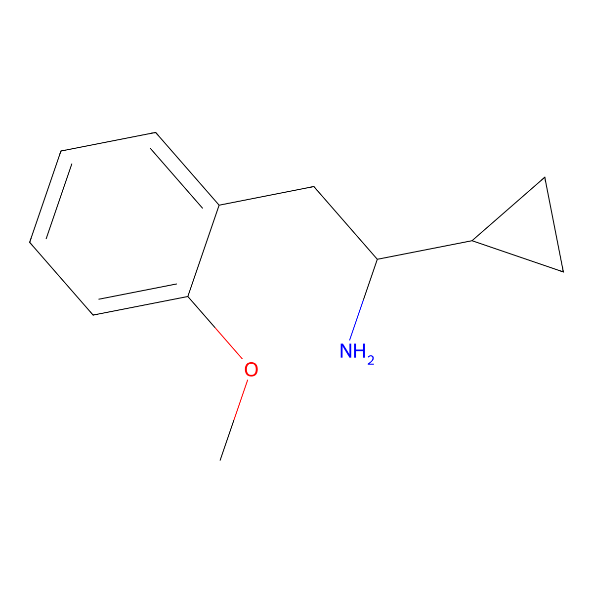1-Cyclopropyl-2-(2-methoxyphenyl)ethan-1-amine molecular structure, CAS 1182832-80-9