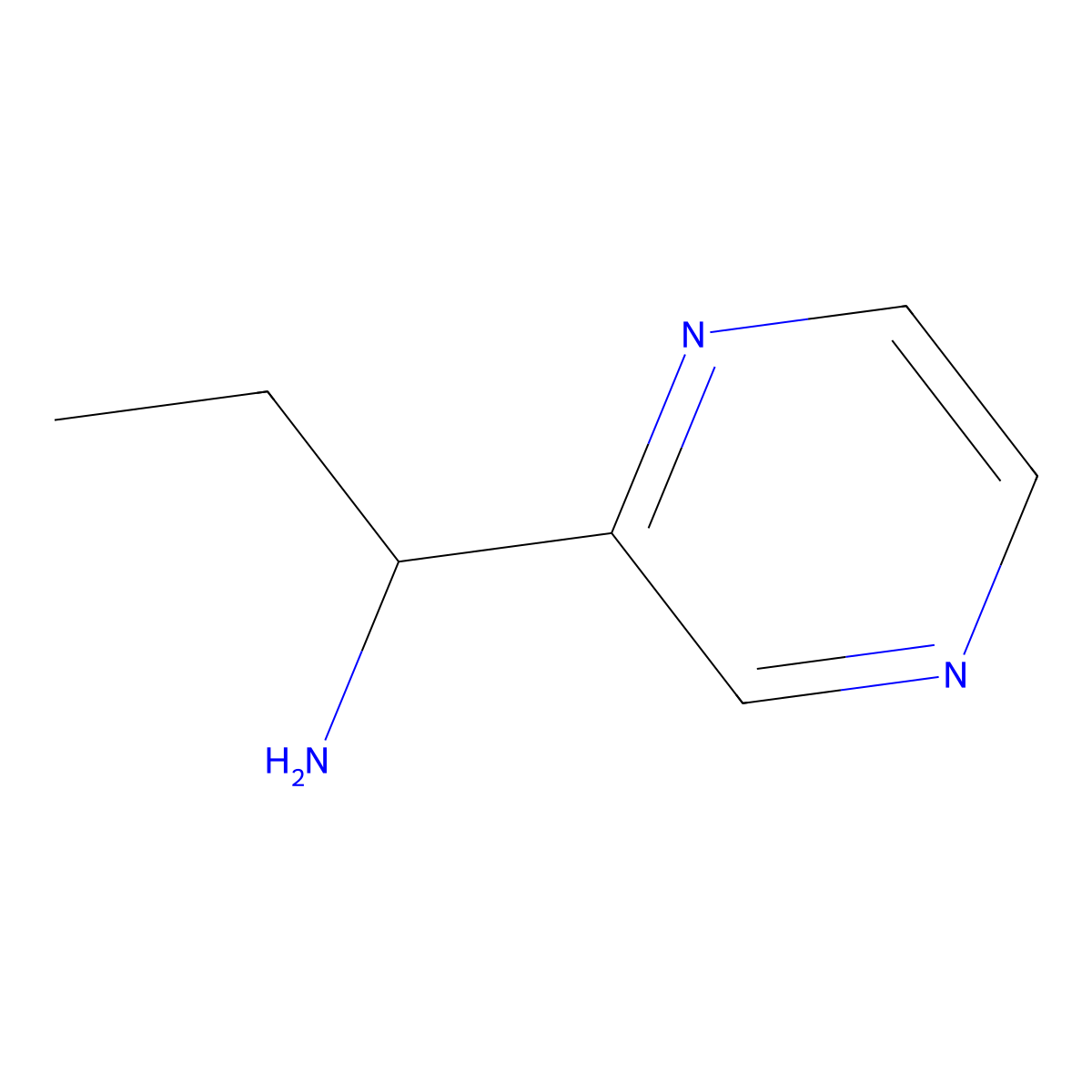 1-(Pyrazin-2-YL)propan-1-amine molecular structure, CAS 1182833-44-8