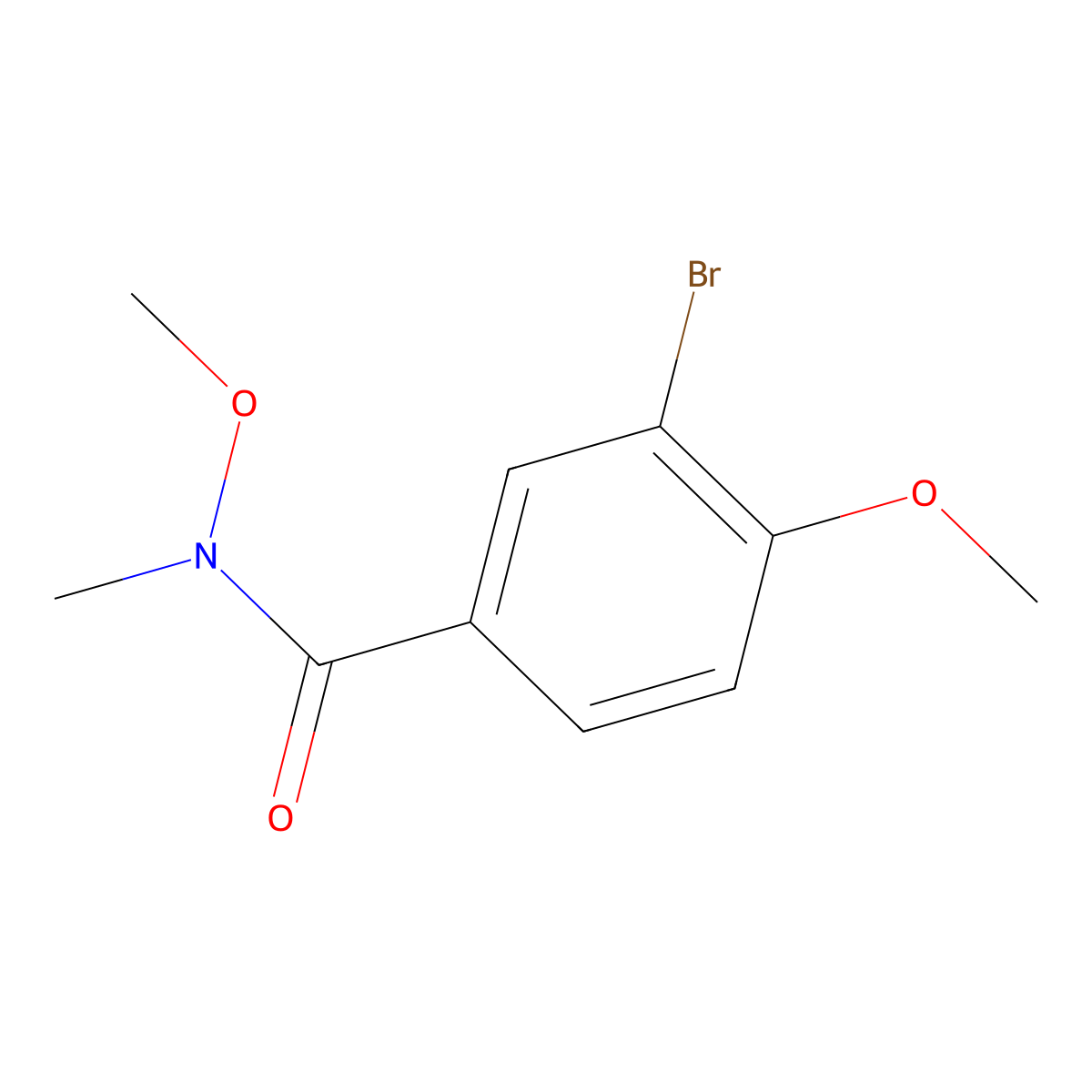 3-bromo-N,4-dimethoxy-N-methylbenzamide molecular structure, CAS 1182834-13-4