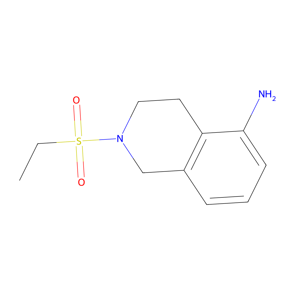 2-(Ethanesulfonyl)-1,2,3,4-tetrahydroisoquinolin-5-amine molecular structure, CAS 1182836-84-5