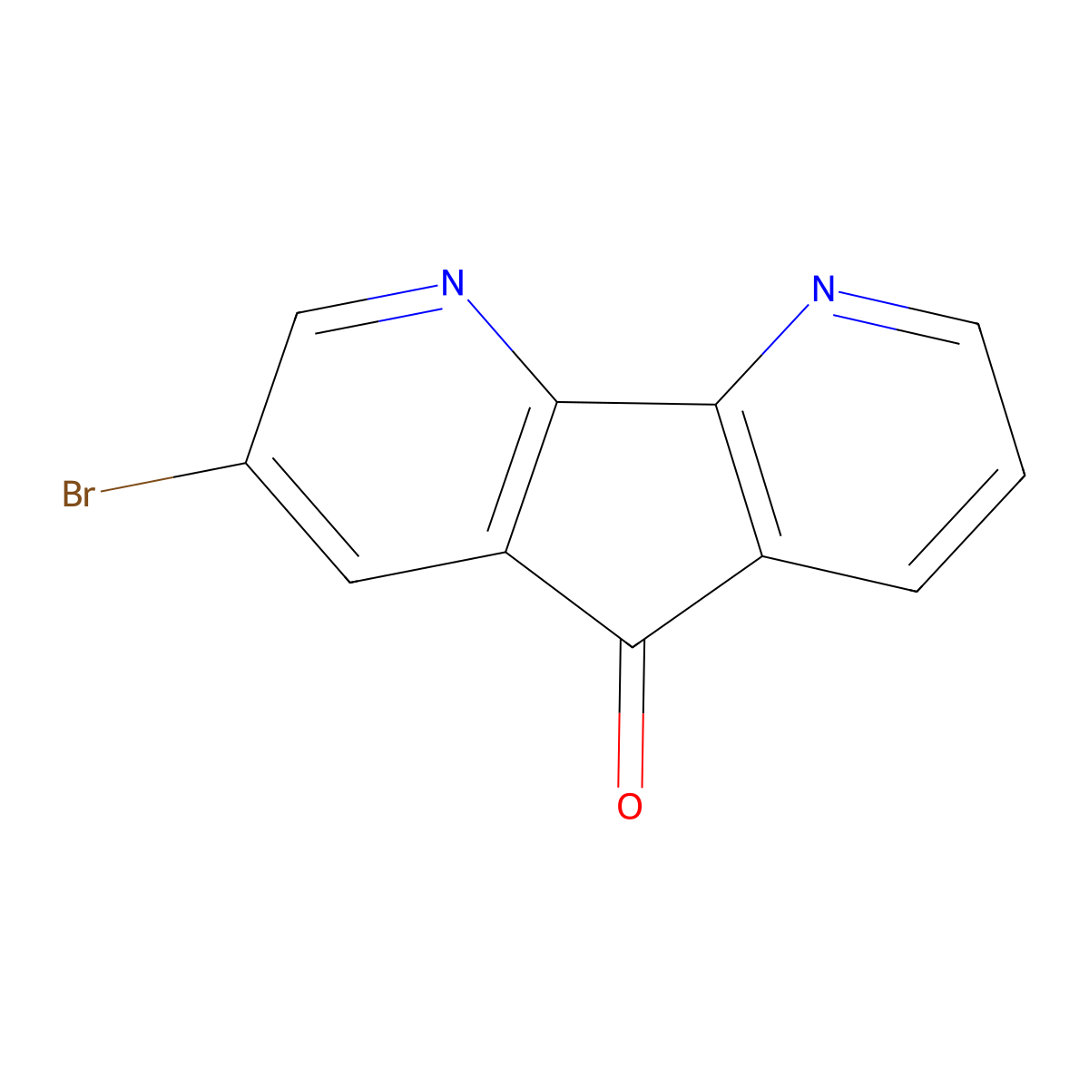 2-Bromo-4,5-diazafluoren-9-one molecular structure, CAS 1182844-62-7