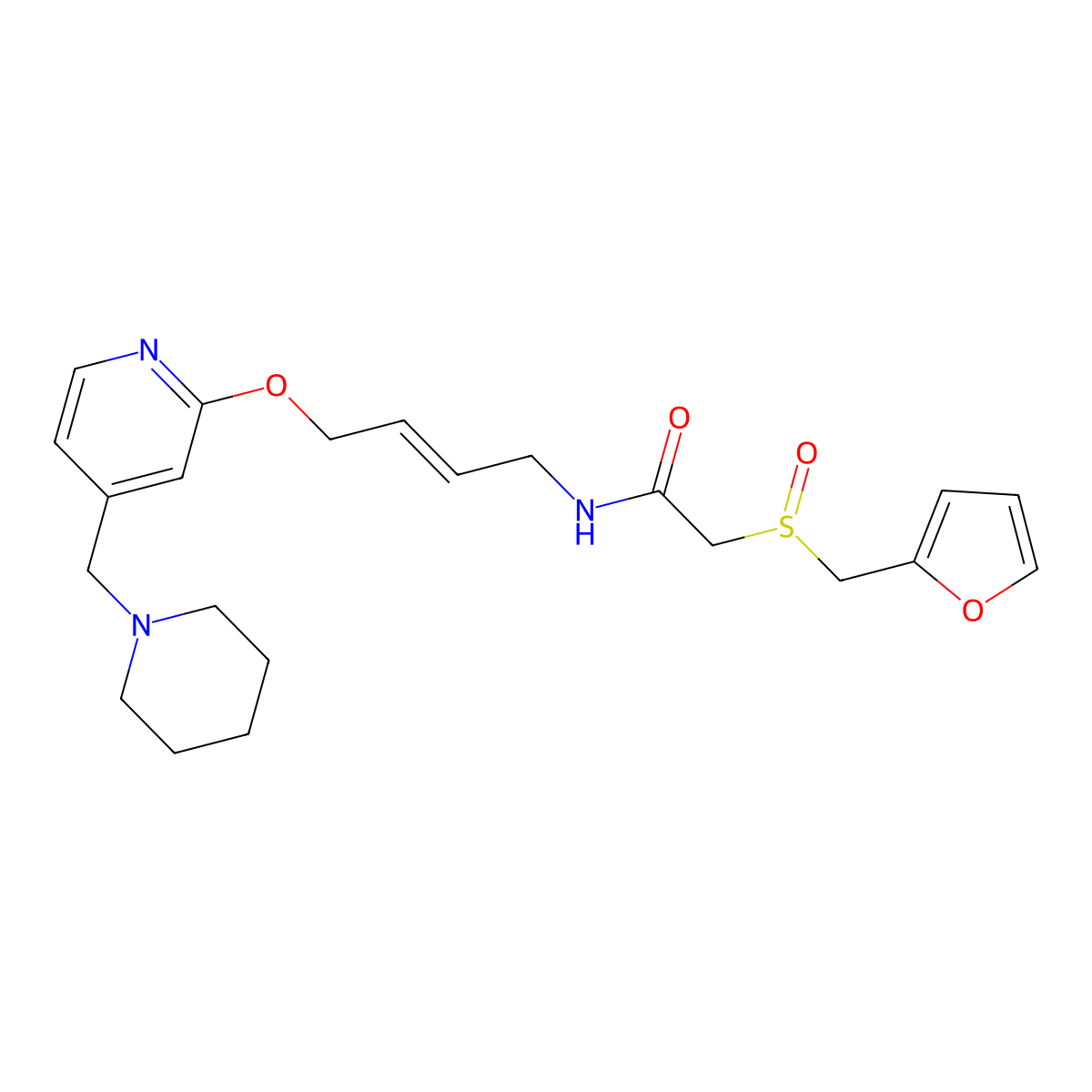 Lafutidine molecular structure, CAS 118288-08-7