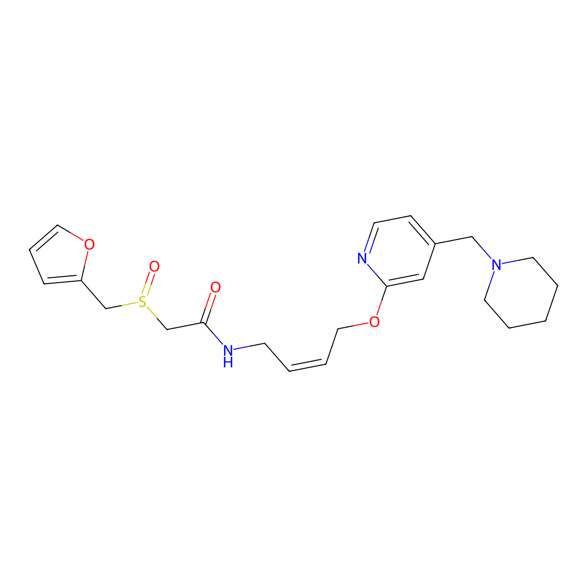 Lafutidine molecular structure, CAS 118288-08-7