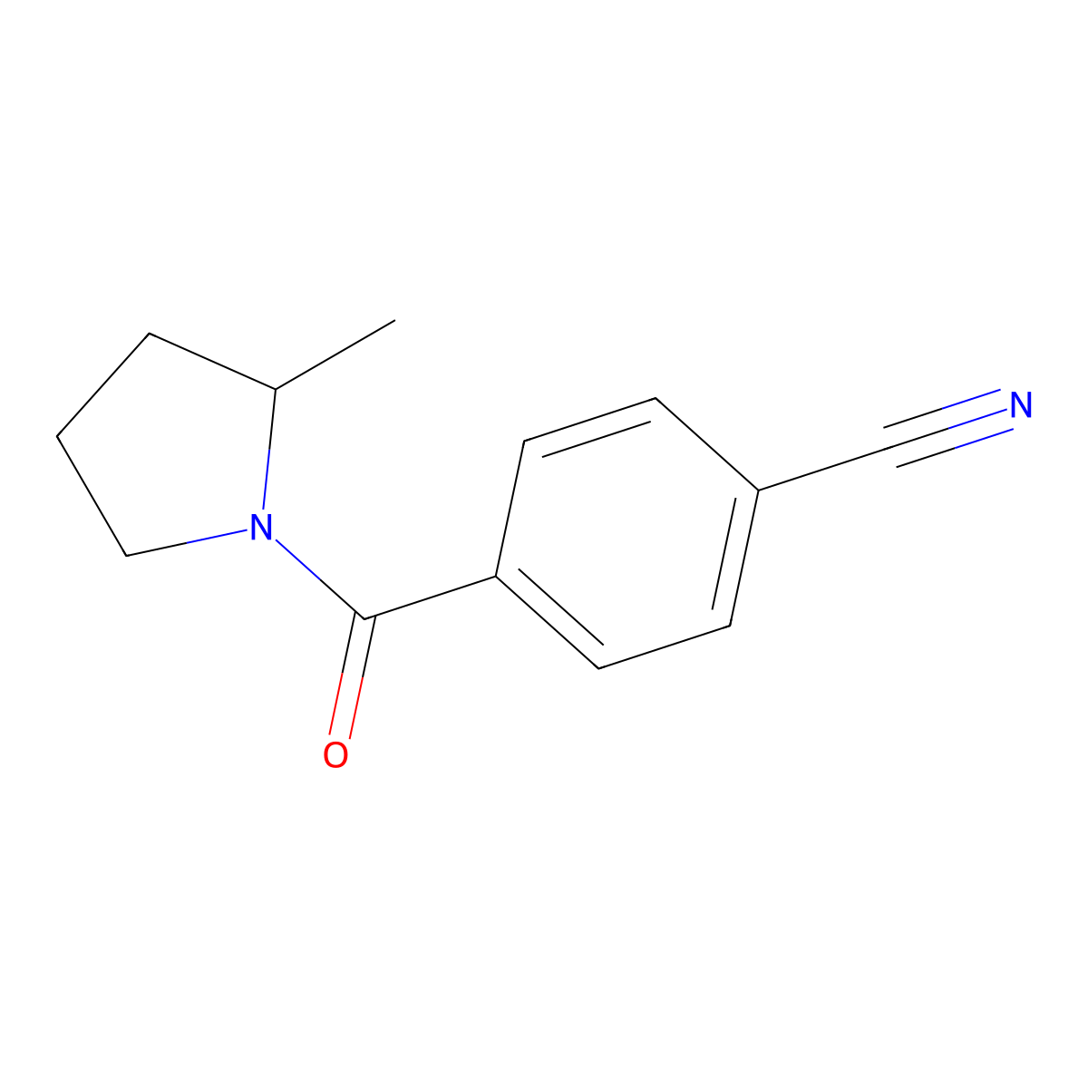 4-(2-Methylpyrrolidine-1-carbonyl)benzonitrile molecular structure, CAS 1182882-36-5