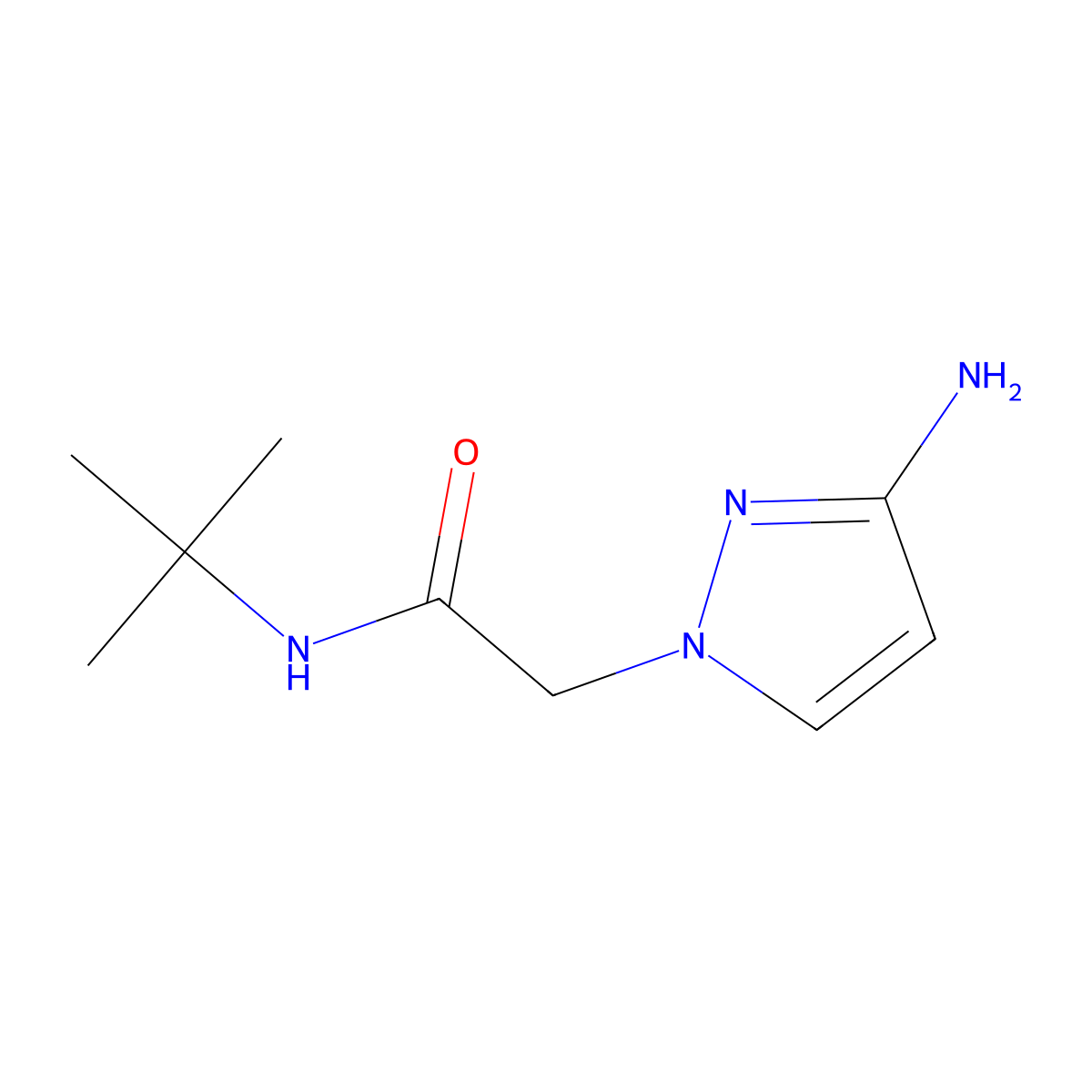 2-(3-Amino-1H-pyrazol-1-YL)-N-tert-butylacetamide molecular structure, CAS 1182883-24-4