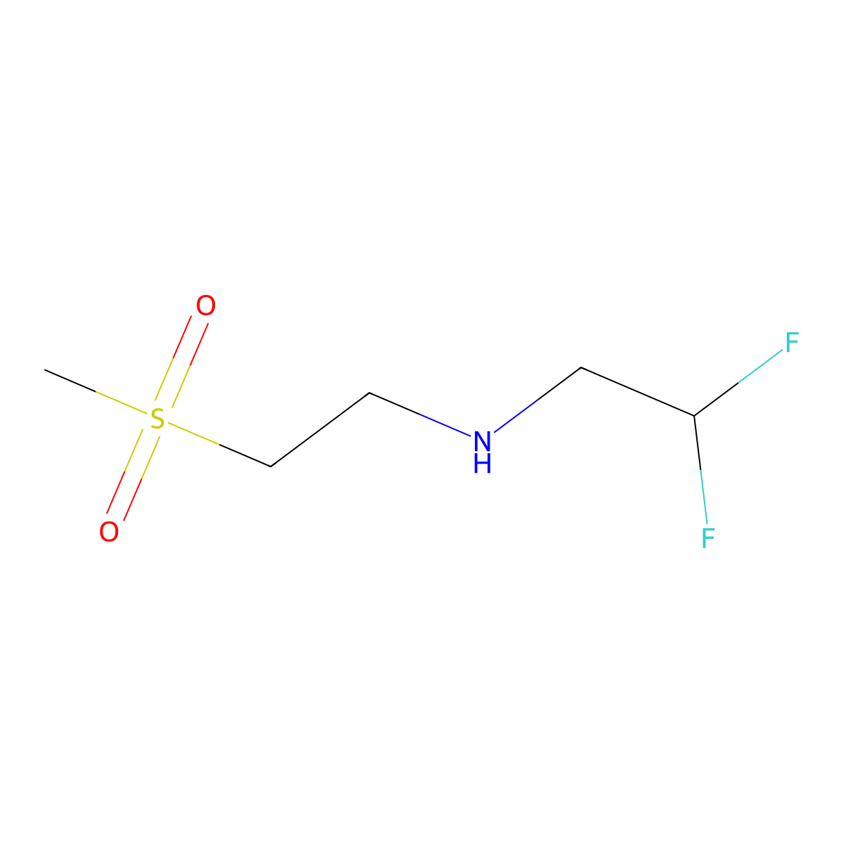 (2,2-Difluoroethyl)(2-methanesulfonylethyl)amine molecular structure, CAS 1182884-13-4