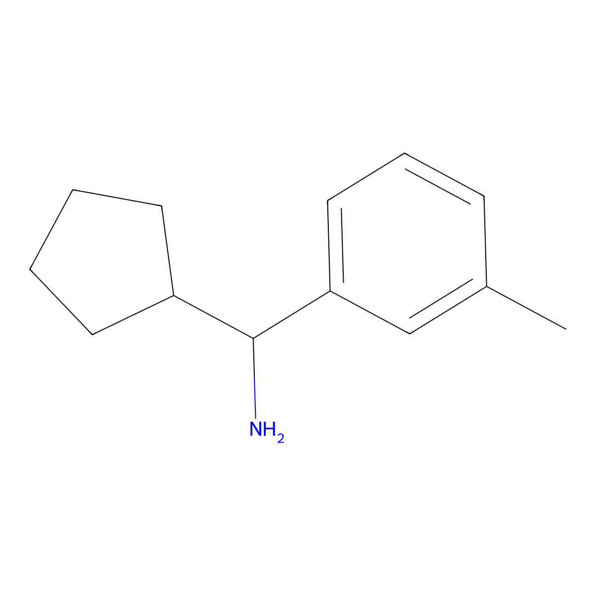 Cyclopentyl(3-methylphenyl)methanamine molecular structure, CAS 1182884-34-9