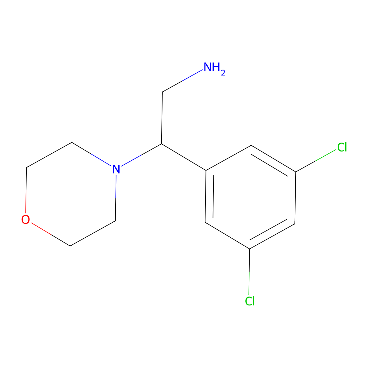 2-(3,5-Dichlorophenyl)-2-morpholinoethanamine molecular structure, CAS 1182884-35-0