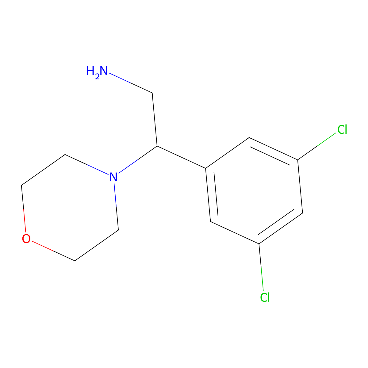 2-(3,5-Dichlorophenyl)-2-morpholinoethanamine molecular structure, CAS 1182884-35-0