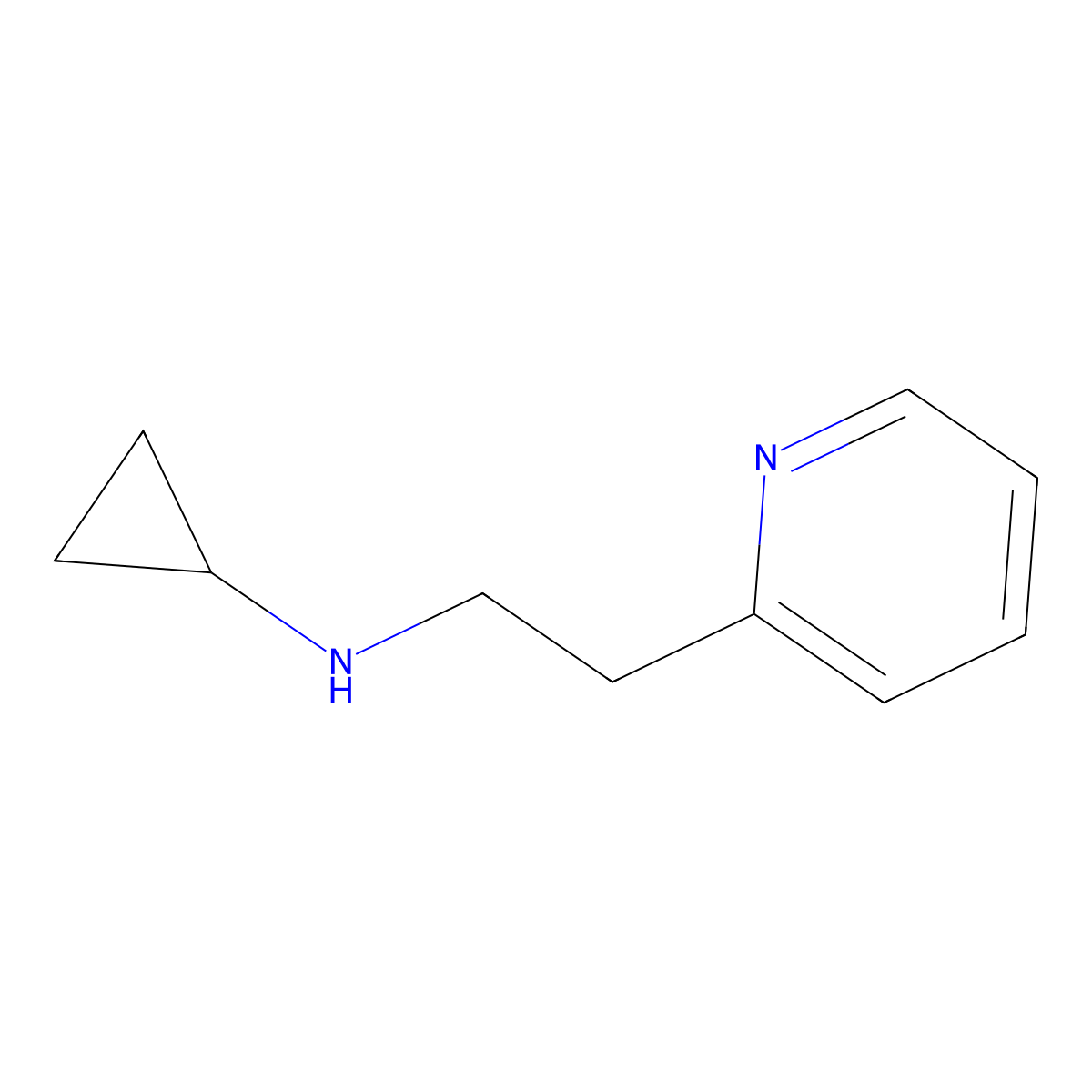 N-[2-(pyridin-2-yl)ethyl]cyclopropanamine molecular structure, CAS 1182884-57-6
