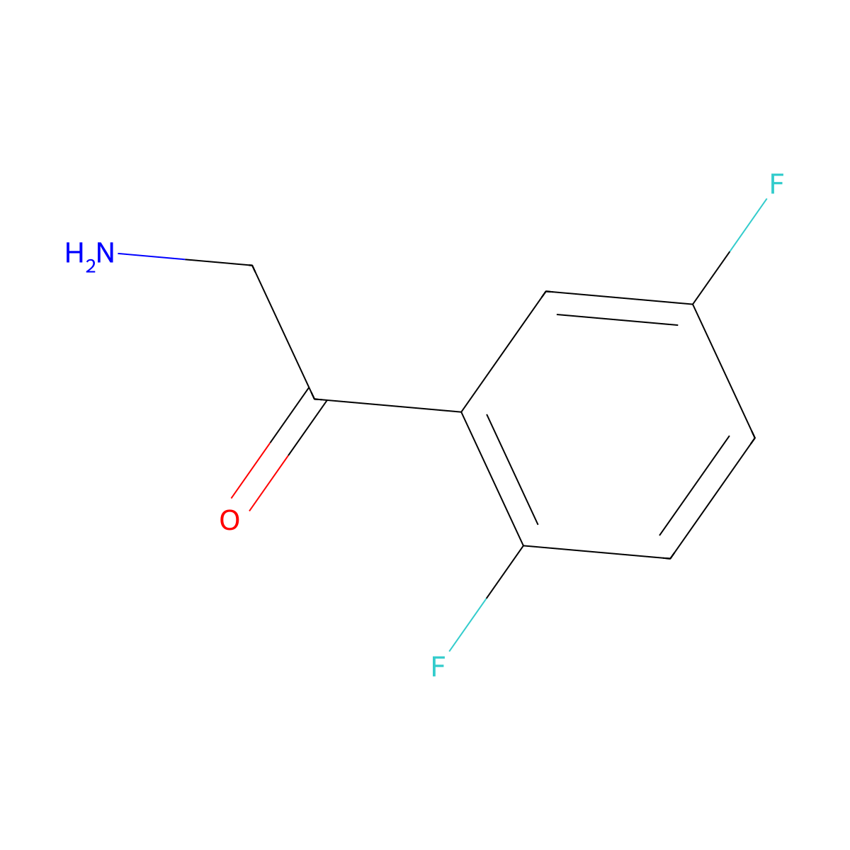 2-Amino-1-(2,5-difluorophenyl)ethanone molecular structure, CAS 1182885-36-4