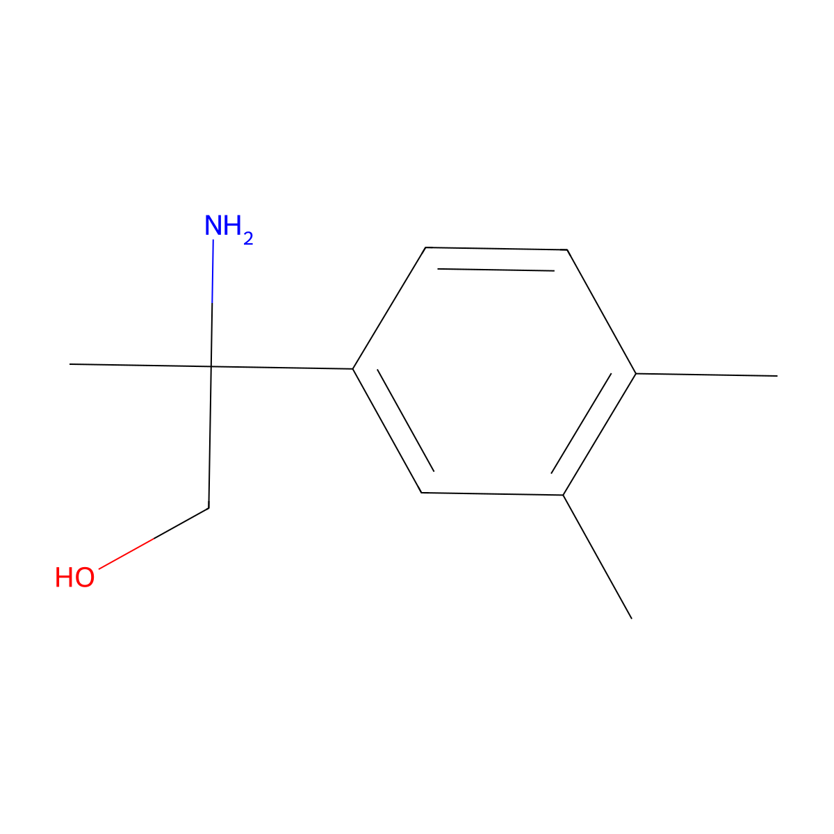 2-Amino-2-(3,4-dimethylphenyl)propan-1-ol molecular structure, CAS 1182889-37-7