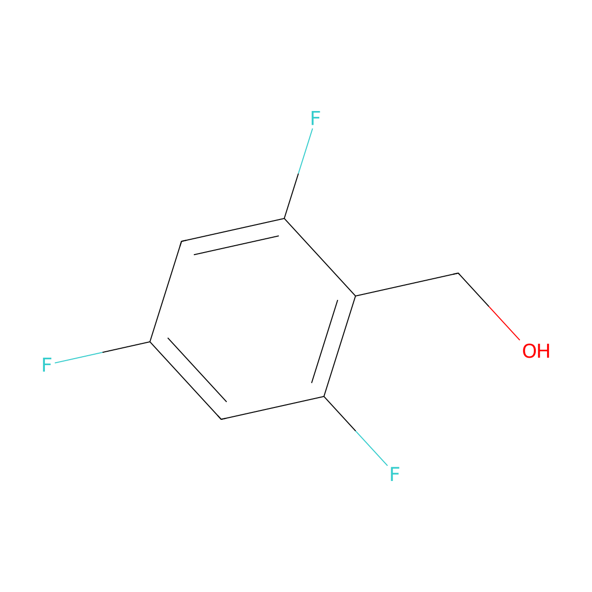 2,4,6-Trifluorobenzyl alcohol molecular structure, CAS 118289-07-9