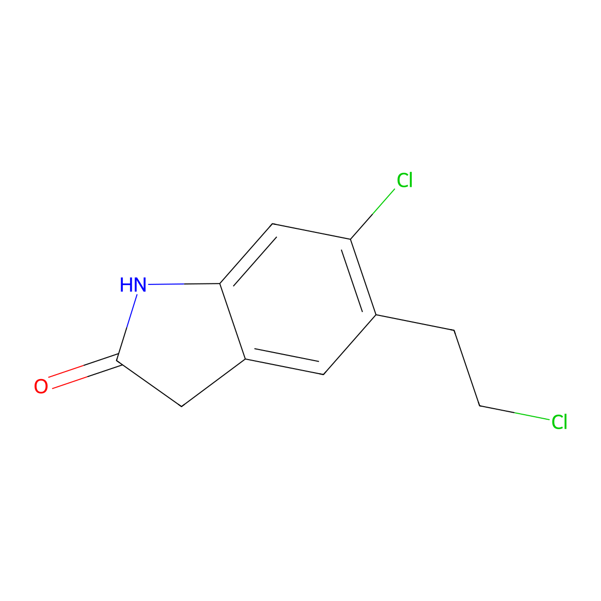 5-(2-Chloroethyl)-6-chlorooxindole molecular structure, CAS 118289-55-7
