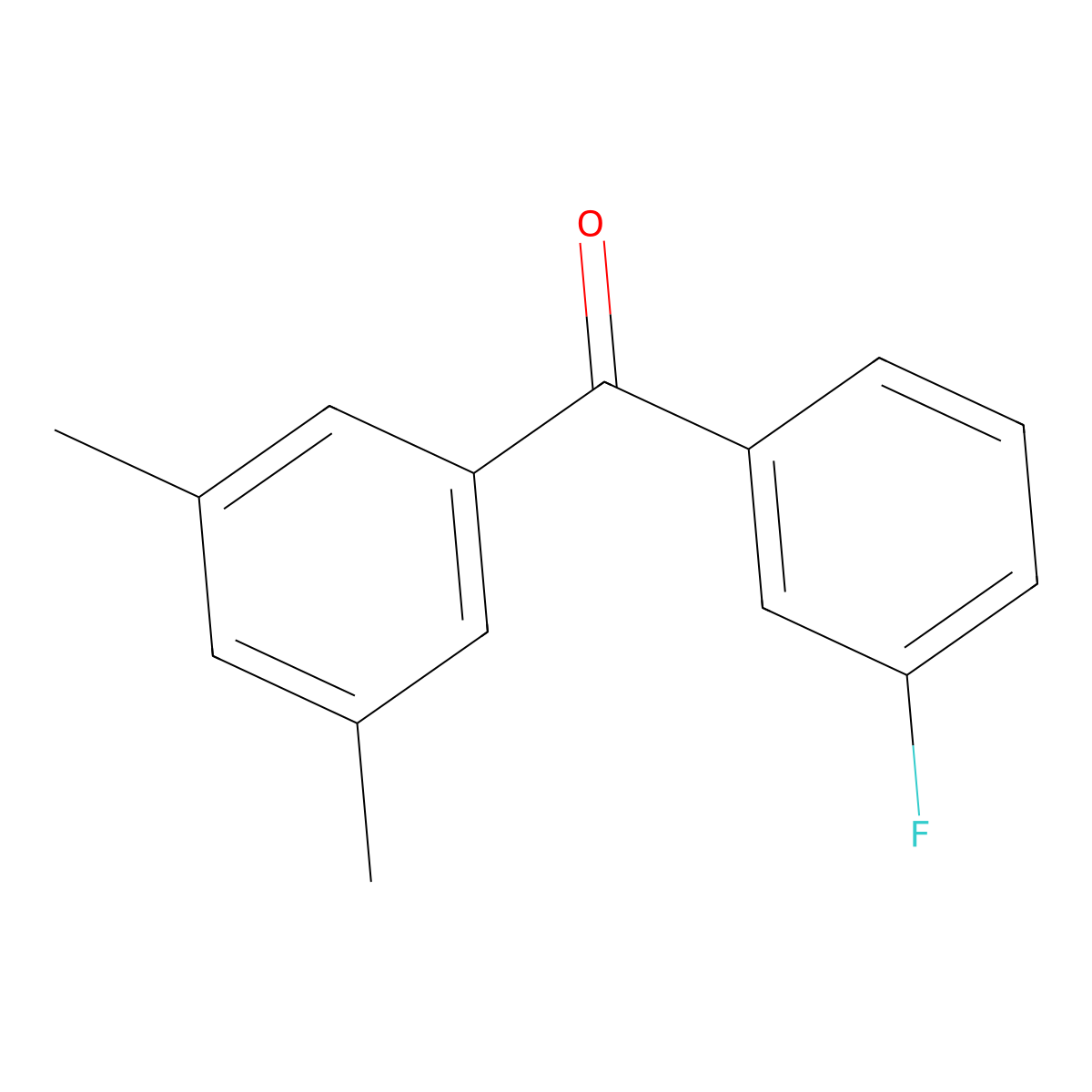 Methanone, (3,5-dimethylphenyl)(3-fluorophenyl)- molecular structure, CAS 1182891-14-0