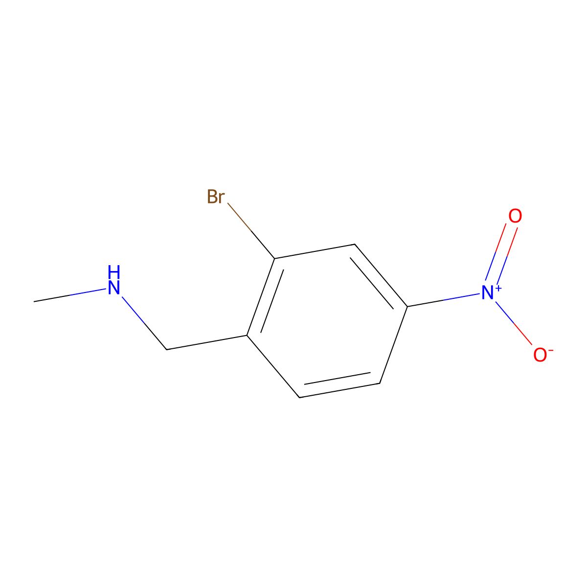 [(2-Bromo-4-nitrophenyl)methyl](methyl)amine molecular structure, CAS 1182892-42-7