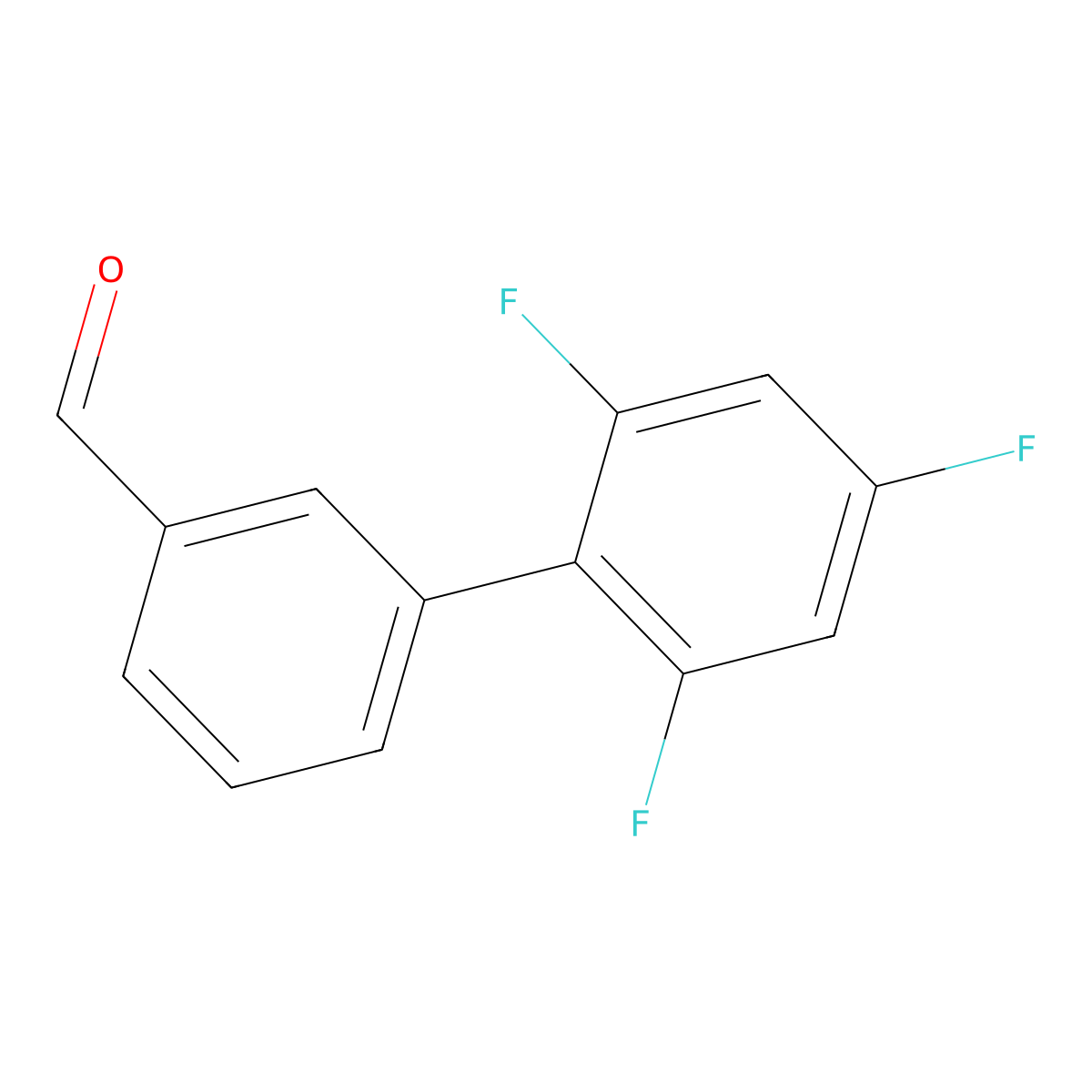 2',4',6'-Trifluoro-[1,1'-biphenyl]-3-carbaldehyde molecular structure, CAS 1182893-37-3