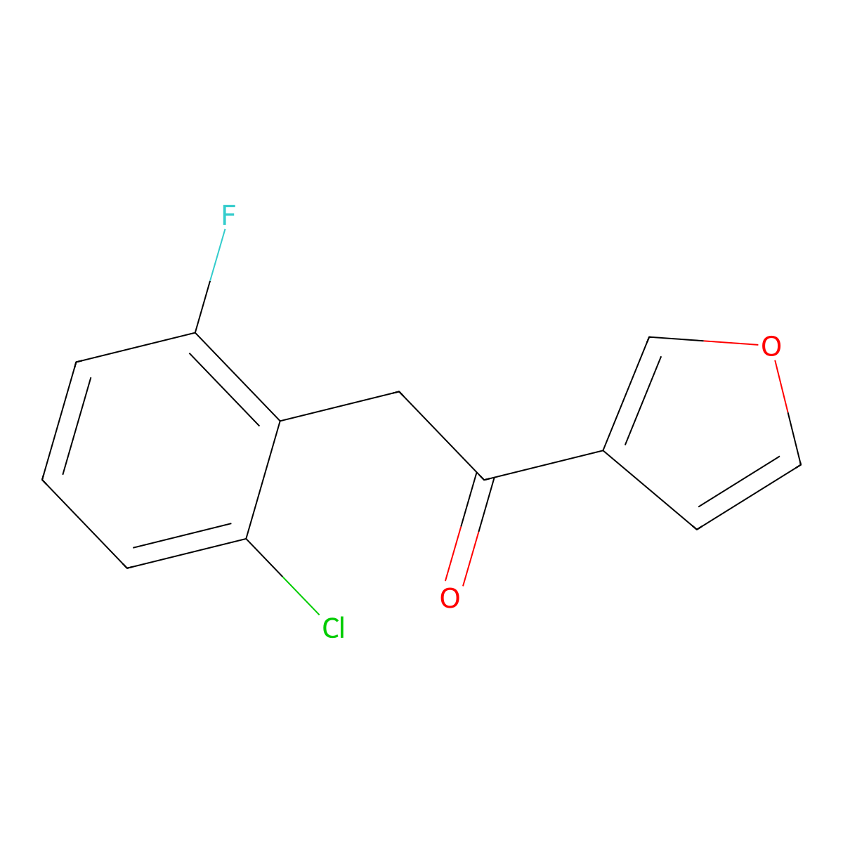 2-(2-Chloro-6-fluorophenyl)-1-(furan-3-yl)ethan-1-one molecular structure, CAS 1182898-65-2