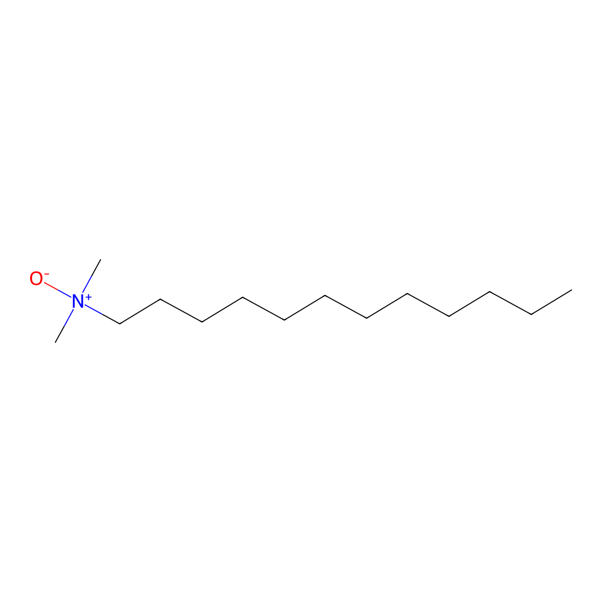 Dodecyldimethylamine oxide molecular structure, CAS 118290-05-4