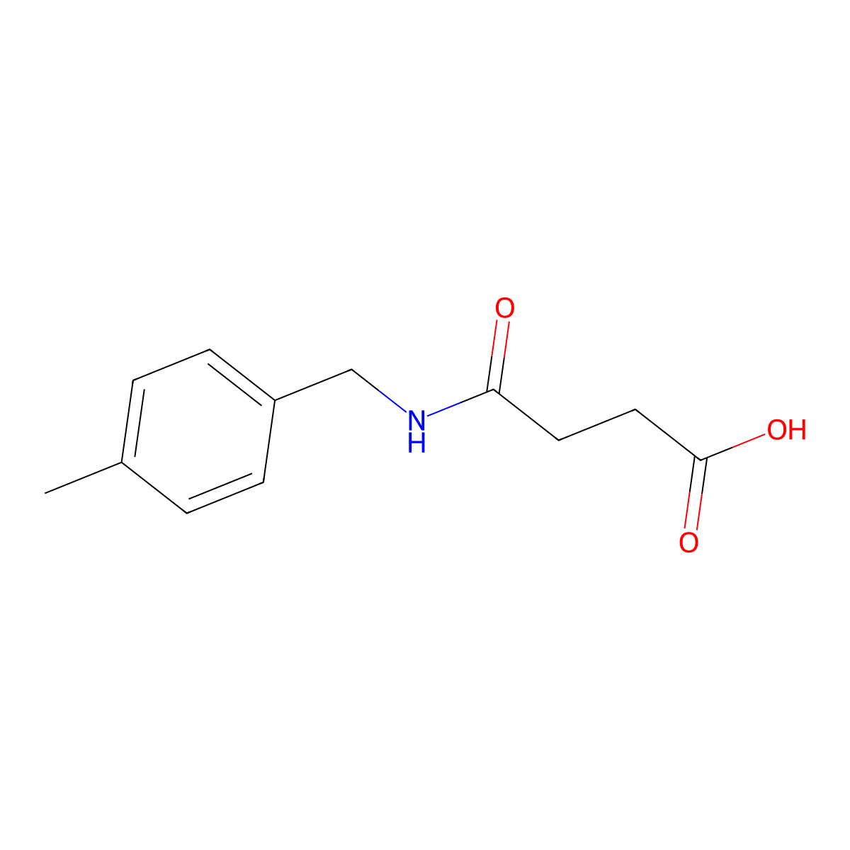 3-(4-Methylbenzylcarbamoyl)propanoic acid molecular structure, CAS 118290-70-3