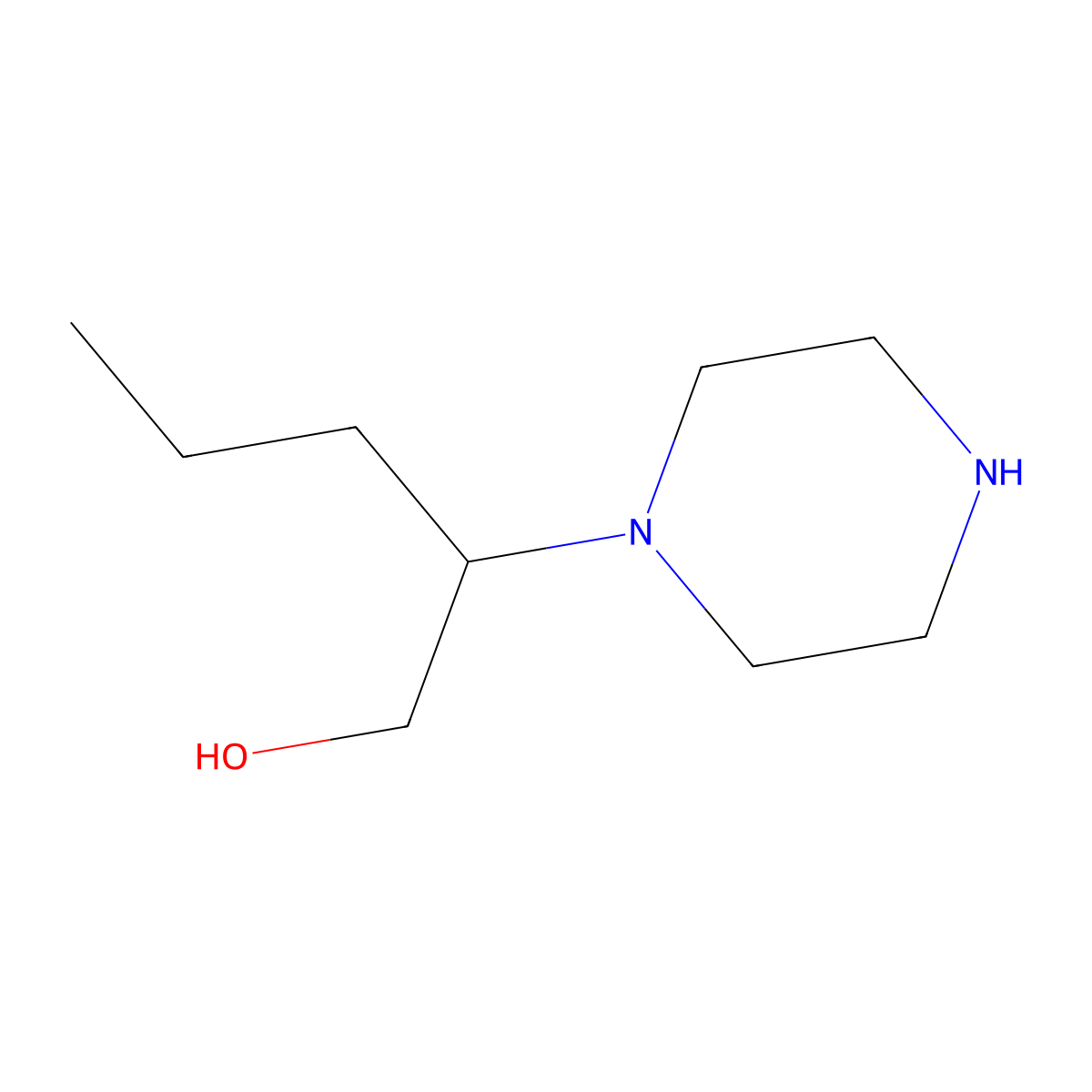 2-(Piperazin-1-yl)pentan-1-ol molecular structure, CAS 1182901-74-1
