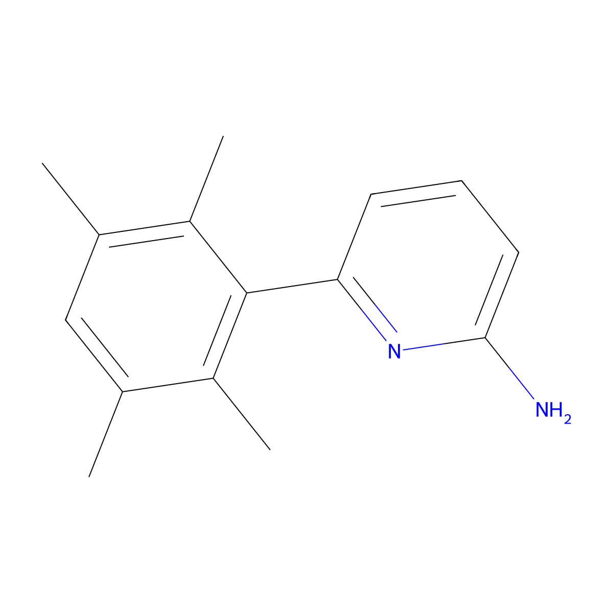 6-(2,3,5,6-Tetramethylphenyl)-2-pyridinamine molecular structure, CAS 1182901-83-2