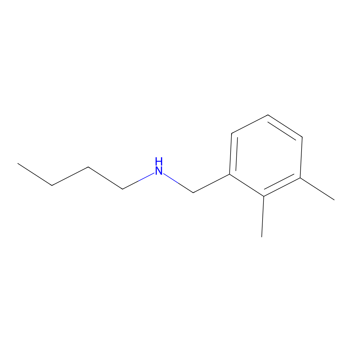 Butyl[(2,3-dimethylphenyl)methyl]amine molecular structure, CAS 1182902-24-4