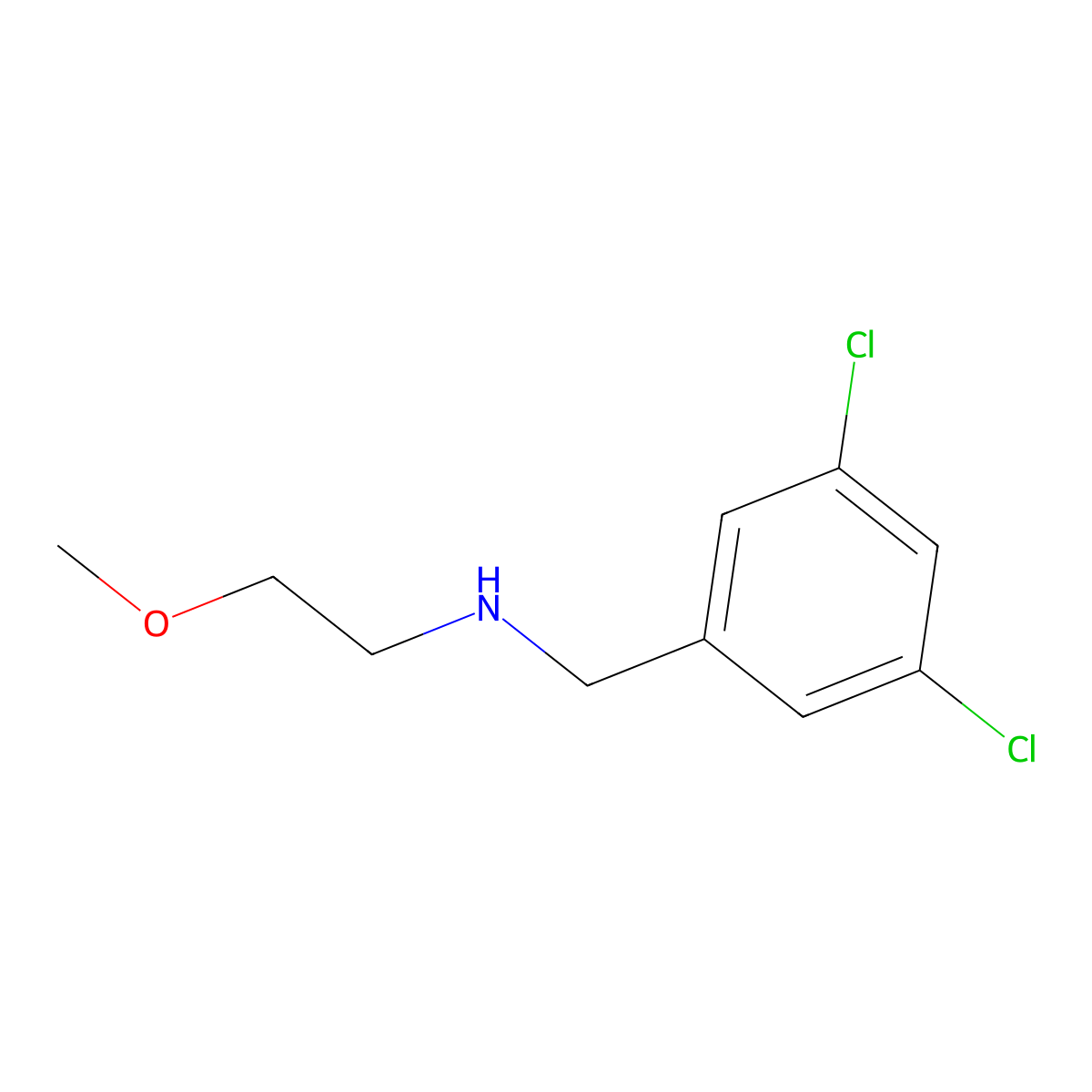 [(3,5-Dichlorophenyl)methyl](2-methoxyethyl)amine molecular structure, CAS 1182908-21-9