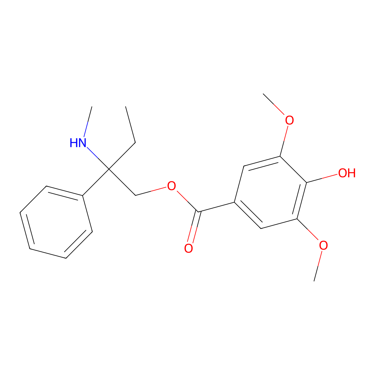 N-desmethyl-O-desmethyltrimebutine molecular structure, CAS 118291-68-2