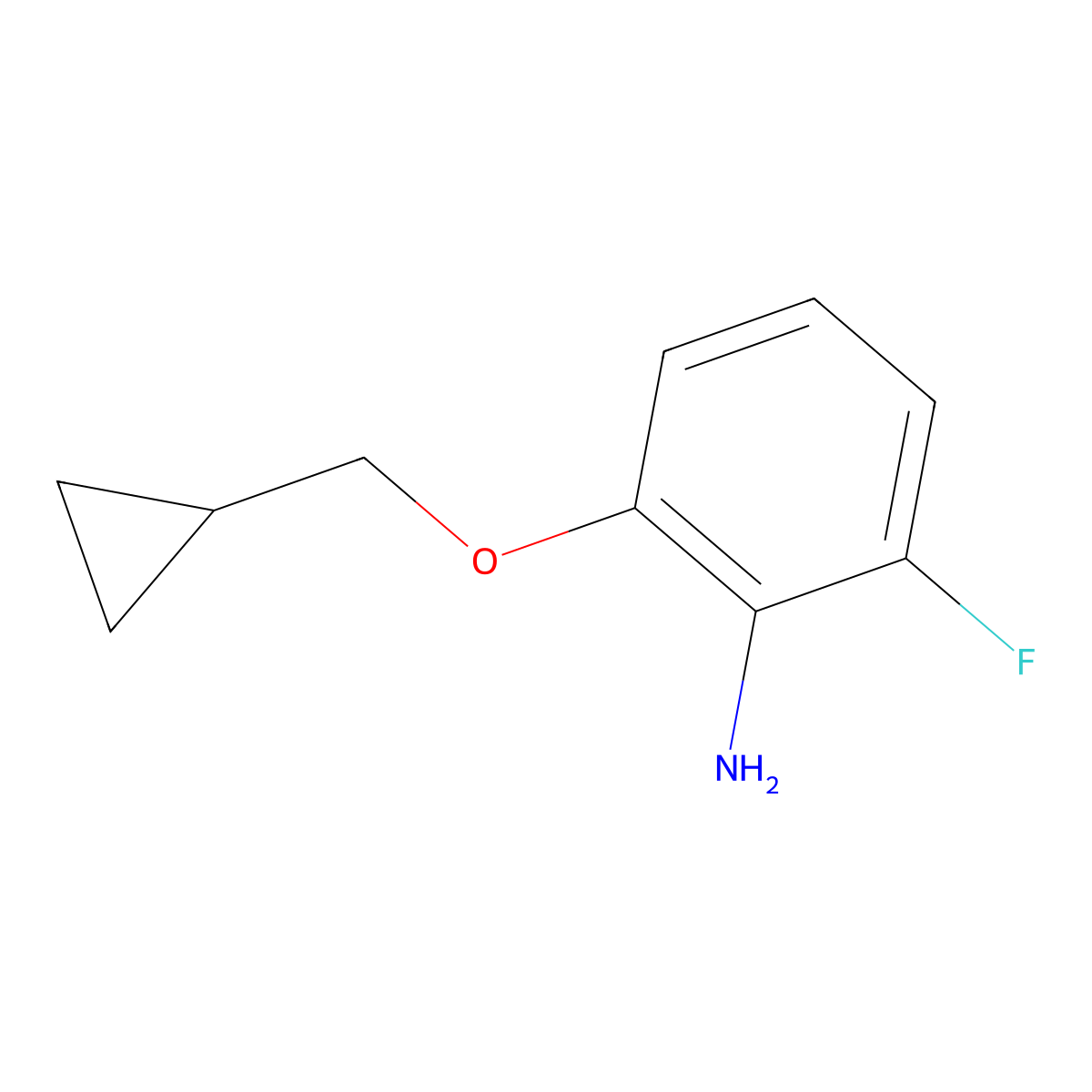 2-(Cyclopropylmethoxy)-6-fluoroaniline molecular structure, CAS 1182915-16-7