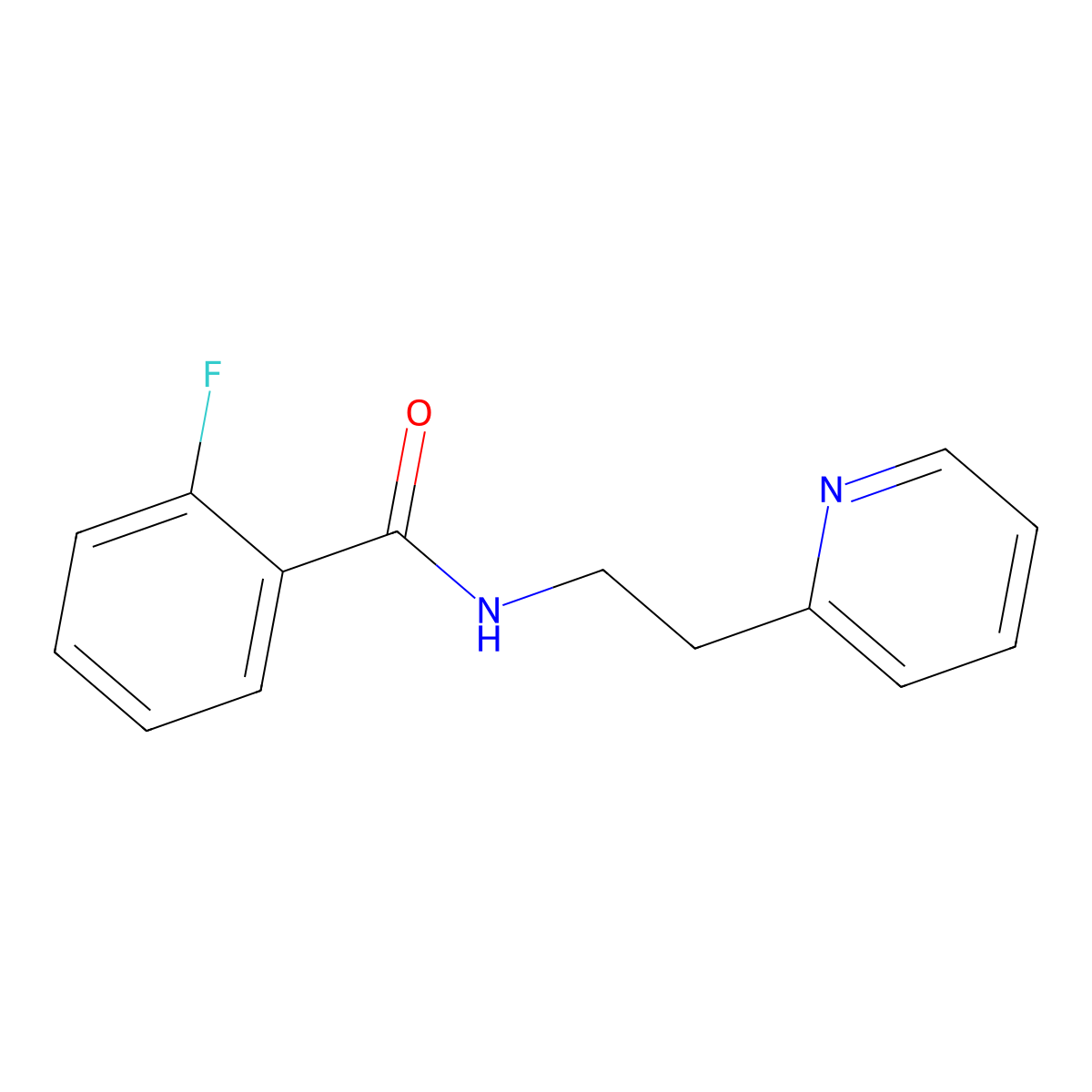 2-Fluoro-N-(2-(pyridin-2-yl)ethyl)benzamide molecular structure, CAS 1182917-35-6