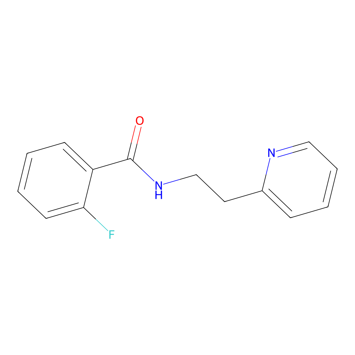 2-Fluoro-N-(2-(pyridin-2-yl)ethyl)benzamide molecular structure, CAS 1182917-35-6