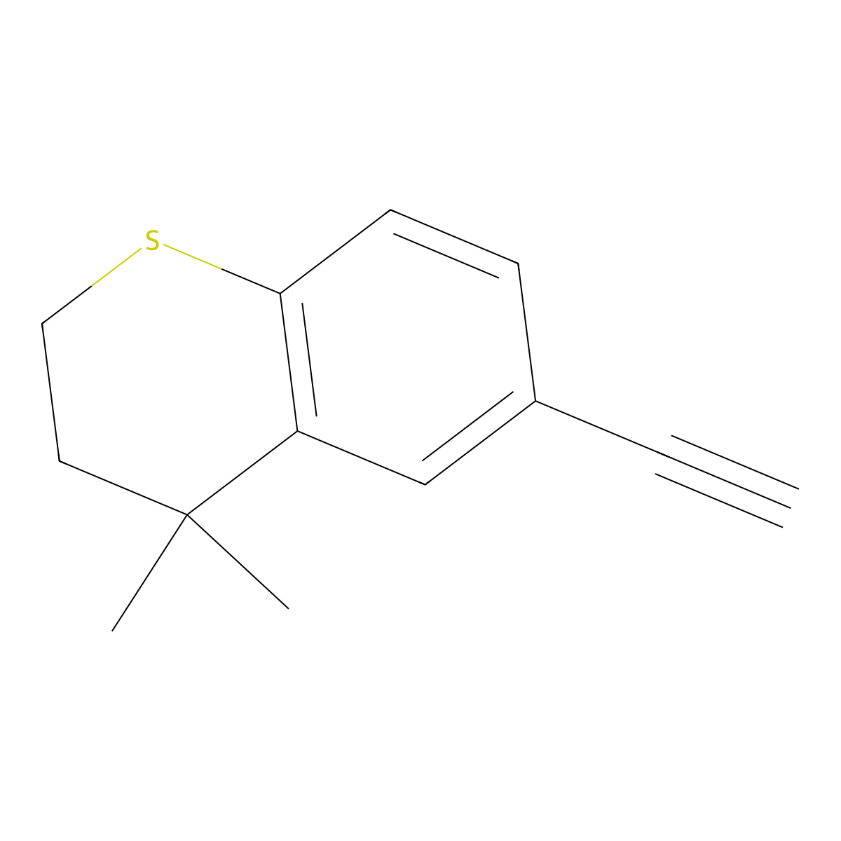 6-Ethynyl-4,4-dimethylthiochroman molecular structure, CAS 118292-06-1