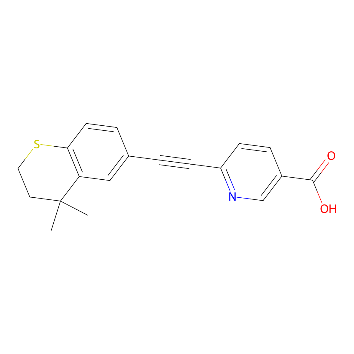 Tazarotenic acid molecular structure, CAS 118292-41-4