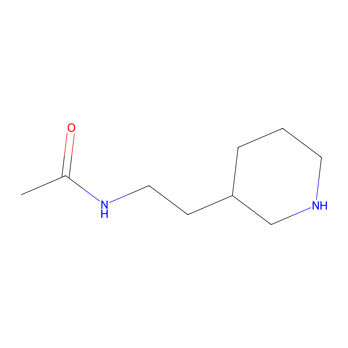 N-(2-(piperidin-3-yl)ethyl)acetamide molecular structure, CAS 1182921-56-7