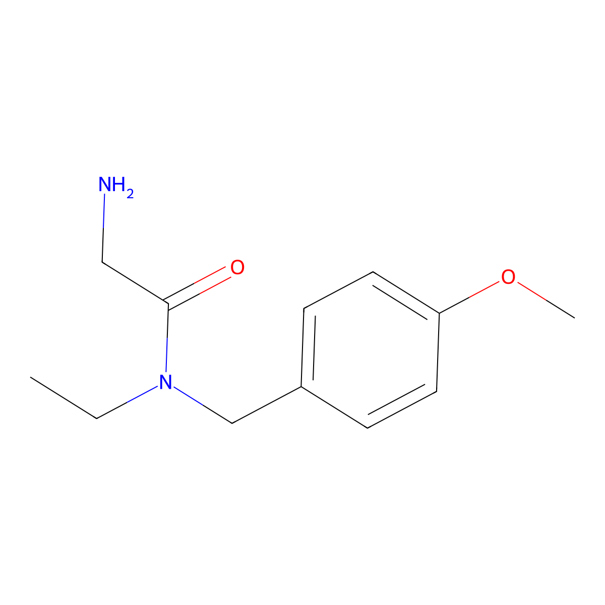 2-Amino-N-ethyl-N-(4-methoxybenzyl)acetamide molecular structure, CAS 1182923-38-1