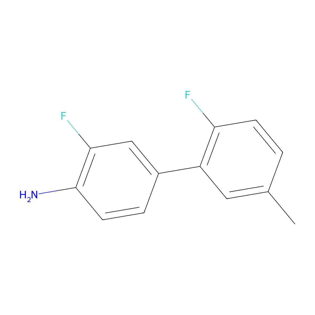 2',3-Difluoro-5'-methyl[1,1'-biphenyl]-4-amine molecular structure, CAS 1182928-41-1