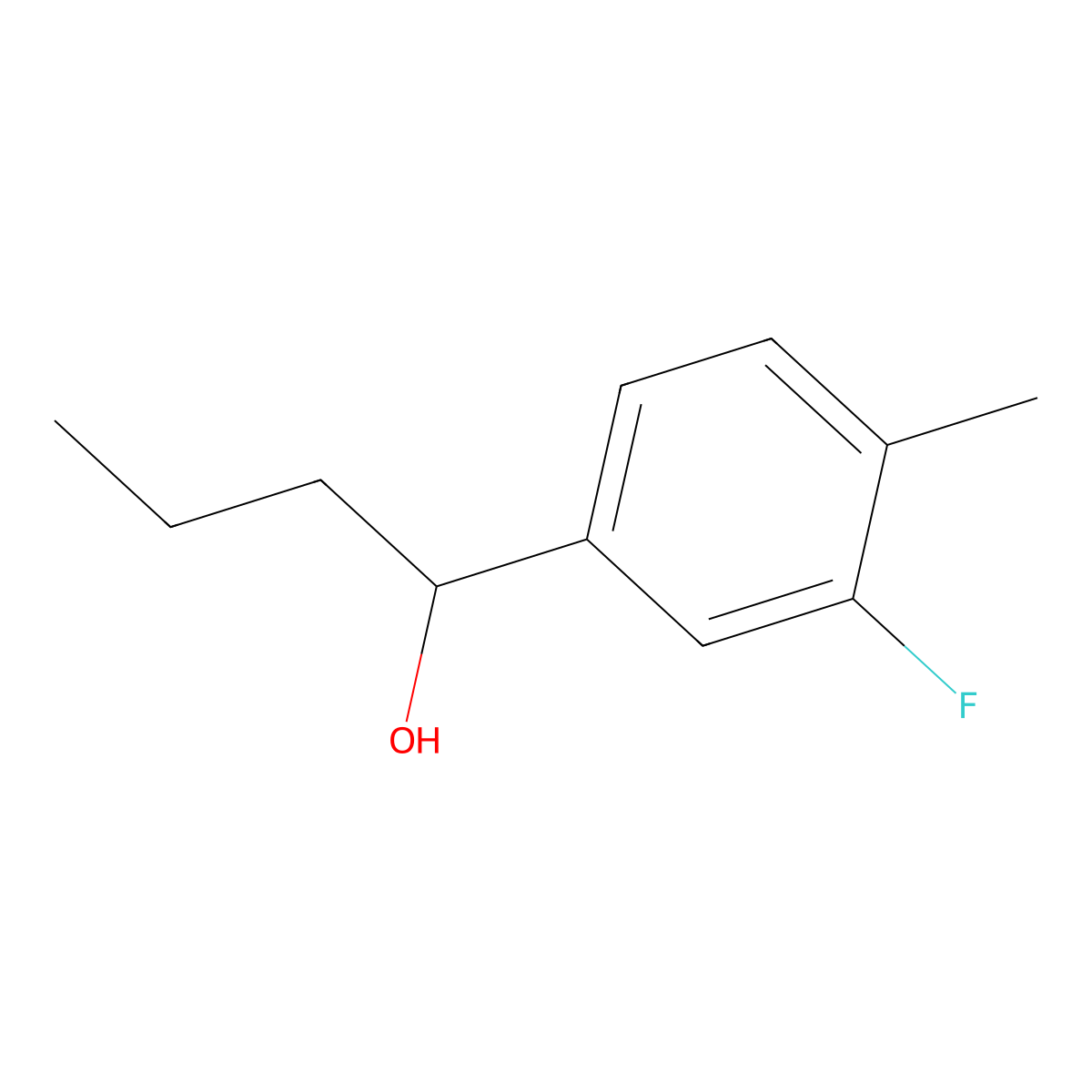 1-(3-Fluoro-4-methylphenyl)butan-1-ol molecular structure, CAS 1182929-42-5