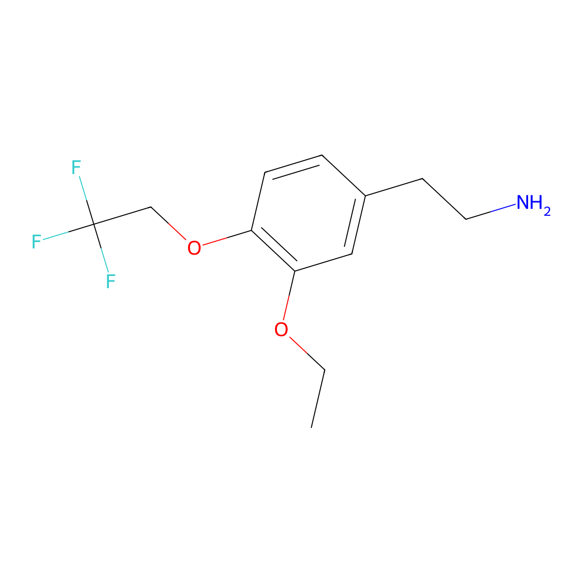 2-[3-Ethoxy-4-(2,2,2-trifluoroethoxy)phenyl]ethan-1-amine molecular structure, CAS 1182930-66-0
