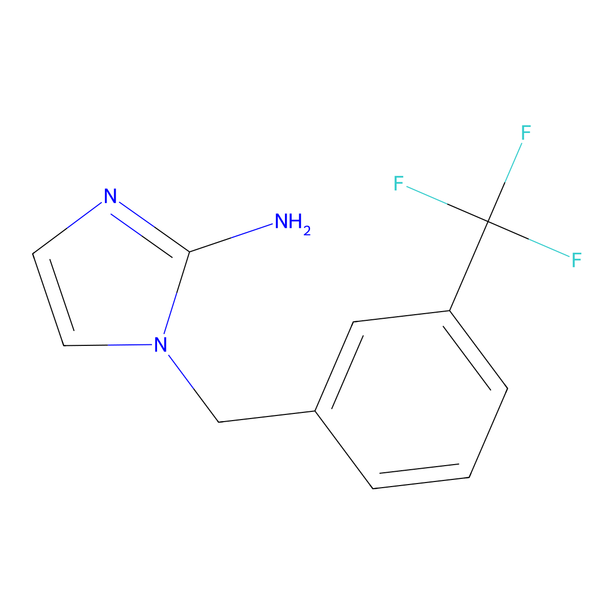 1-[3-(Trifluoromethyl)benzyl]-1H-imidazol-2-amine molecular structure, CAS 1182932-32-6